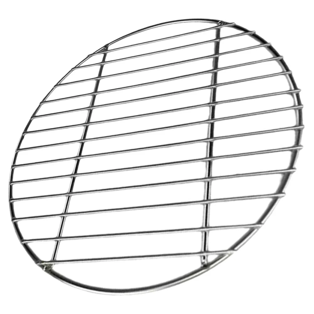 BBQ Net Camping Grill Round Barbecue Wire Mesh Stainless Steel Grilling for Tray