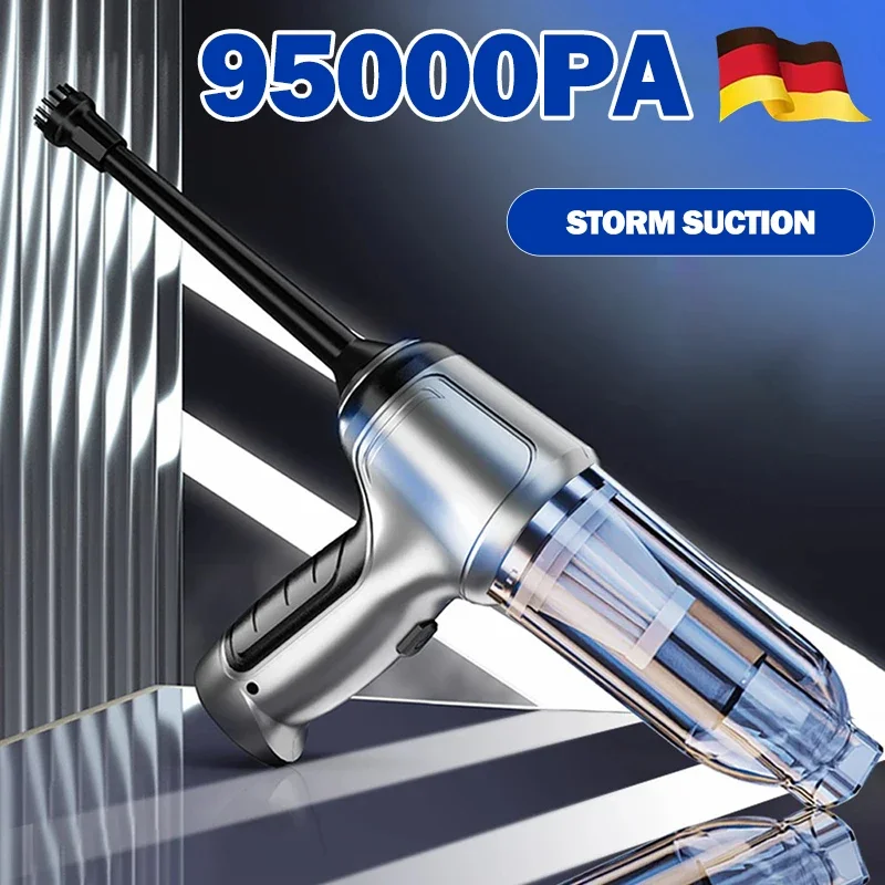 95000Pa Cordless Handheld Vacuum Cleaner, Strong Suction Power, Long Runtime, Washable Filter for Home, Car, Office