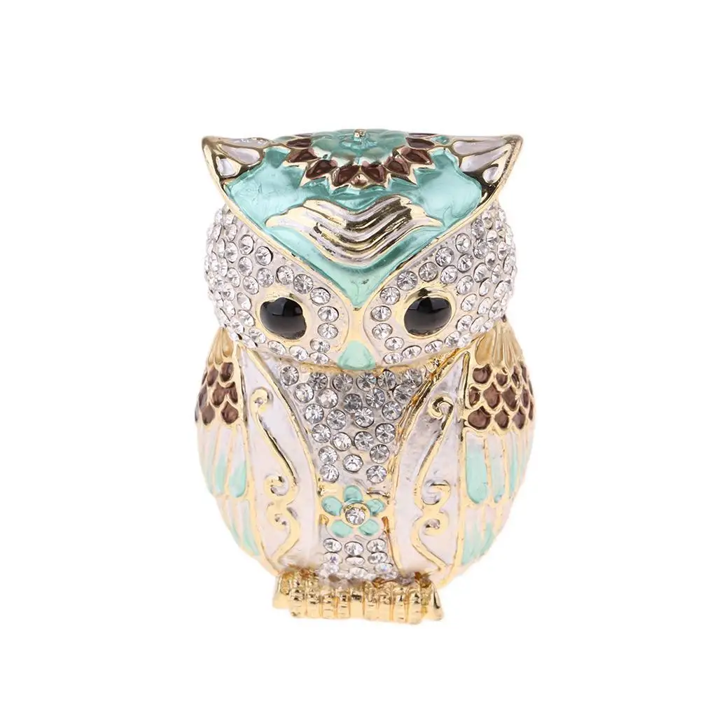 

Hand-Painted Figurine Jewelry Trinket Box Ring Holder Jewelry Storage Organizer Wedding Home Decor
