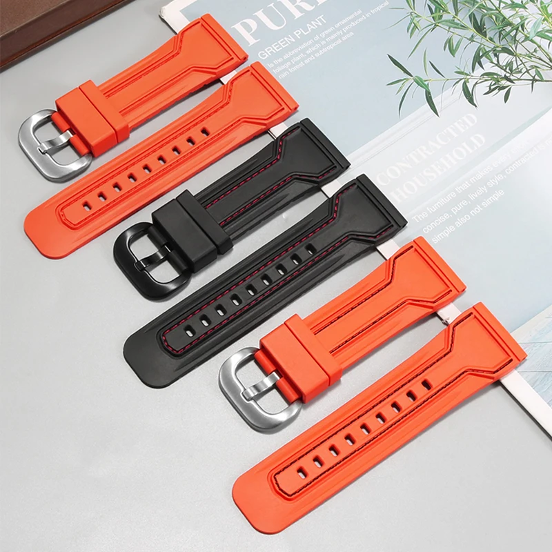 Quality Silica Gel Men's Watchband Suitable For Friday WatchM1 / S2 / P1 Waterproof Soft Rubber Watch Chain Desai 28mm