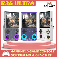 New R36 ULTRA Handheld Video Game Console Retro Linux System HD 4inch IPS Screen Open Source Portable Video Player 128GB Games R