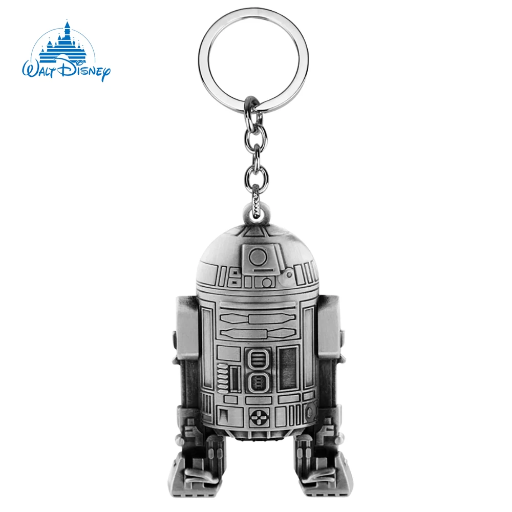 Disney Sci-fi Movies Star Wars R2-D2 Keyring Fashion Vintage Metal Pendant Keychain Robot Trend Keyholder For Fans Friend Gift