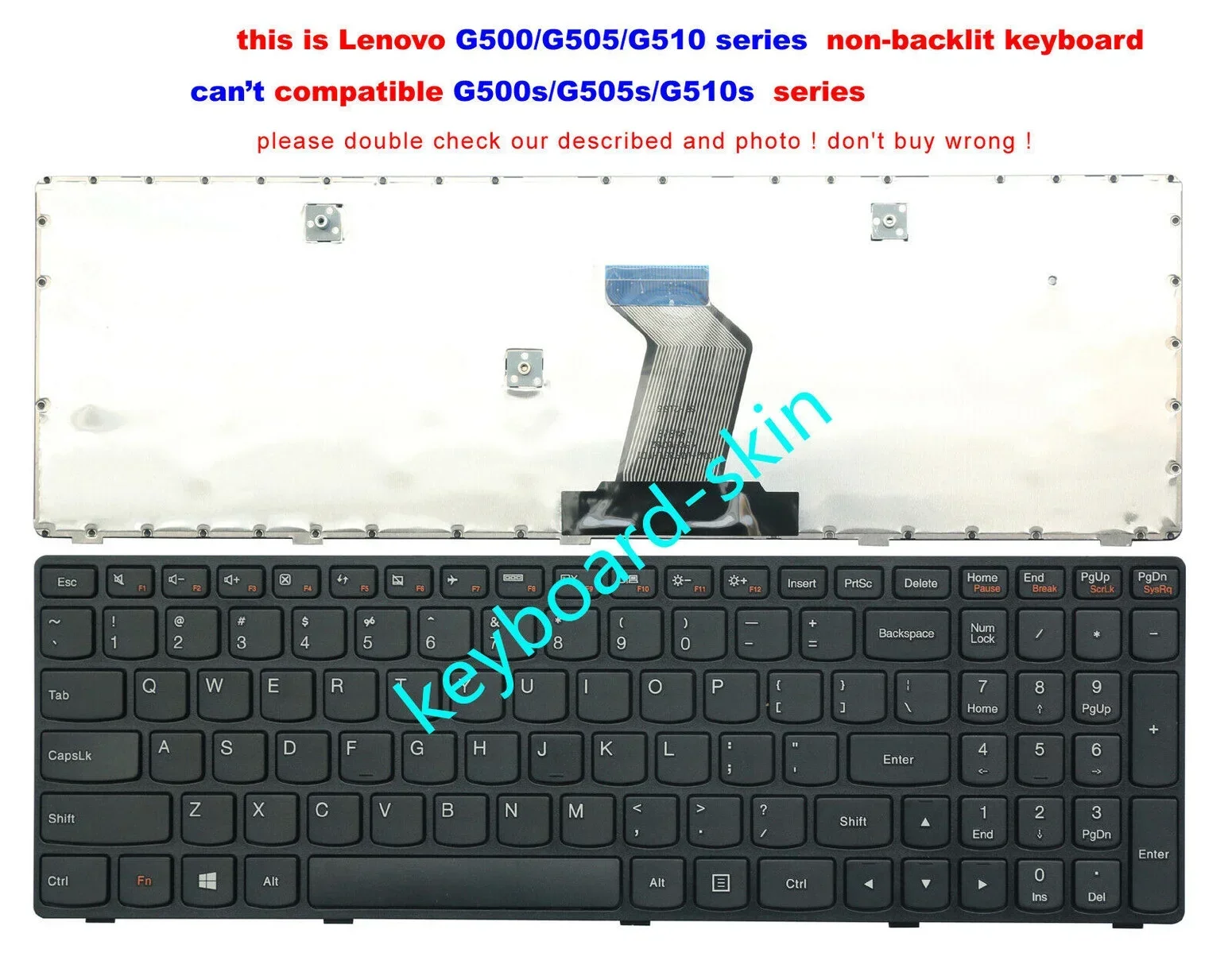 New US keyboard for Lenovo G510 G510A G710 G710A G700 G500 G505 G505A(isn't G500s G505s) laptop