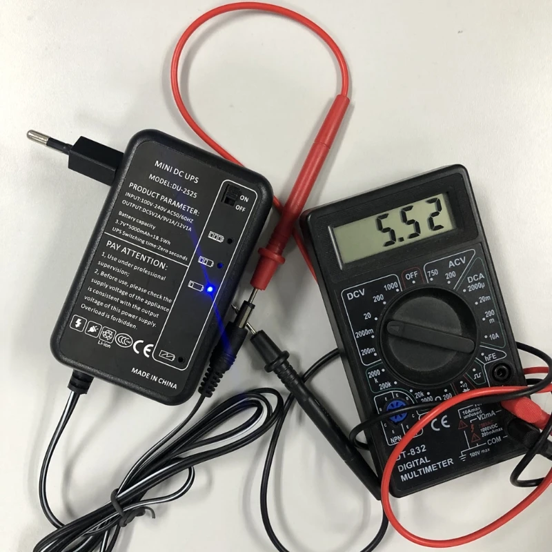 Fuente de alimentación de respaldo ininterrumpida recargable, 5000mAh, 5V, 9V, 12V, UPS, salida de 5,5x2,1mm para enrutador LED