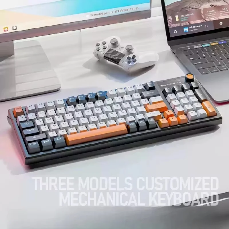 Mk95 Mechanical Keyboard 95 Key Tri-Mode Full Key Non Impact Hot Plug Win2000/Xp/Vsta/Win7/10/11 E-Sports Game Office Business