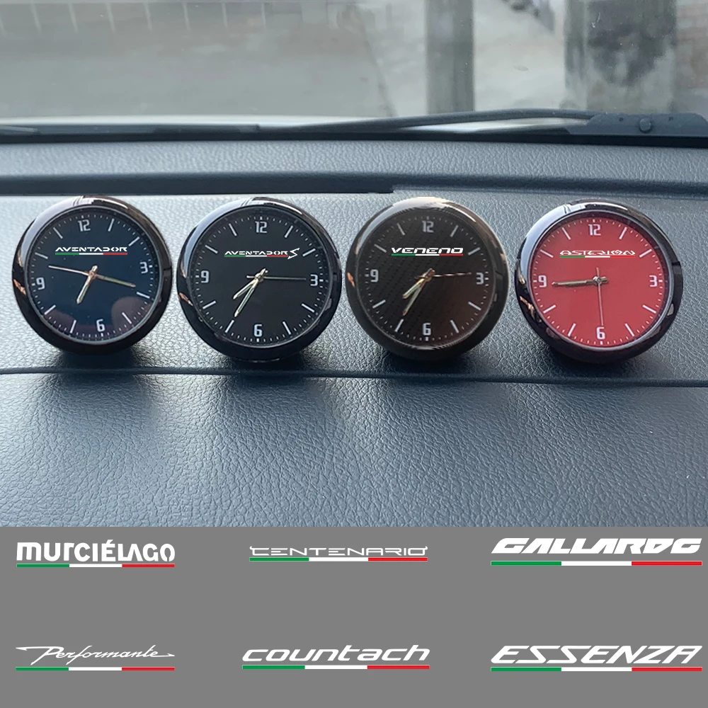 Car Quartz Decoration Clock Auto Dashboard Watch For Lamborghini Diablo Essenza SCV12 Gallardo Gallardo Spyder Huracan Sian Urus