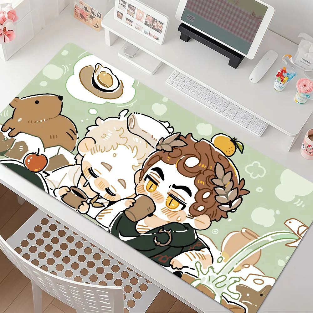 Feature Film Good O-omens Mouse Pad Anti Slip Rubber Edge Locked Thickened Laptop Gaming Desk Mat
