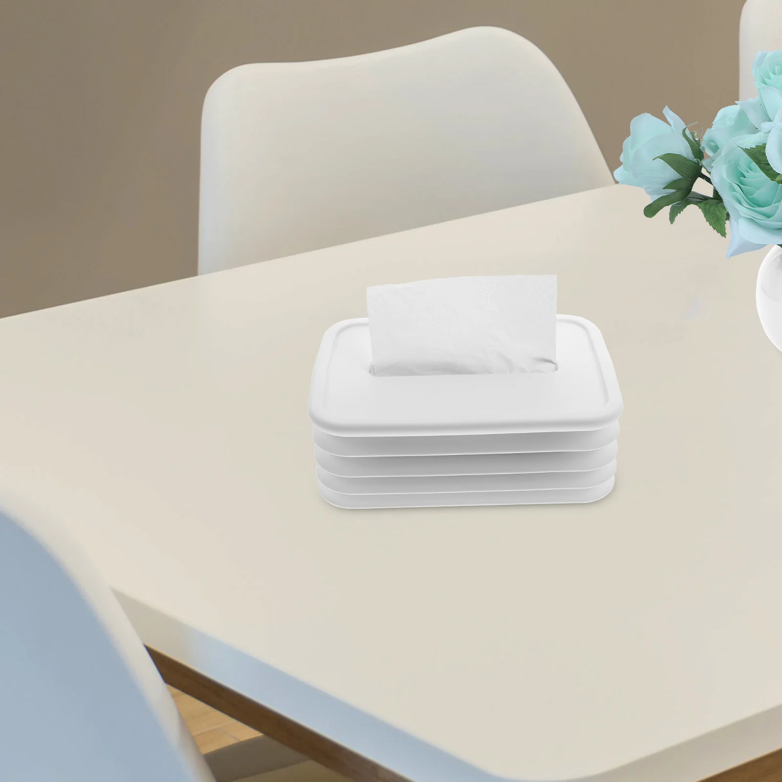 

Folding Tissue Silicone Paper Holder Compact Napkin Dispenser Household Silicone Napkin Holder Office Accessory Storage