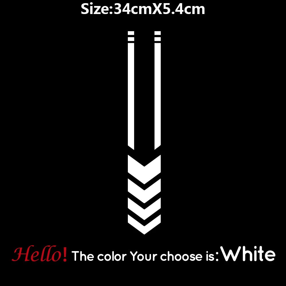 Motorcycel Fender Stripe Vinyl Sticker Motor Body Star and Arrow Stickers Strip Decal 34cm*5.5cm