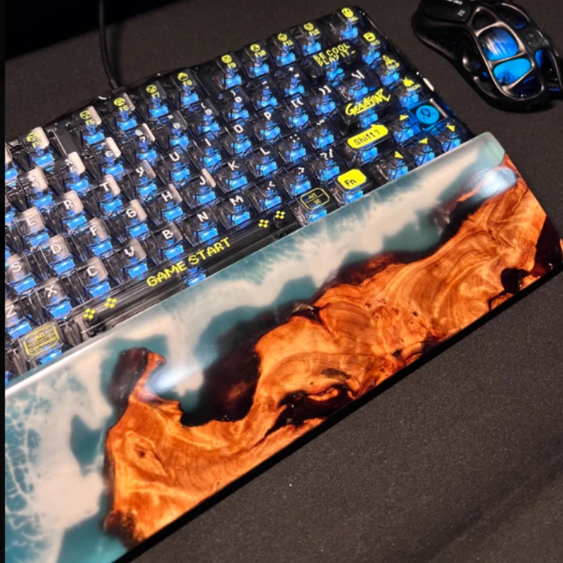 Handcrafted Ocean Wave Resin W - Wrist Rest Wood avis et prix