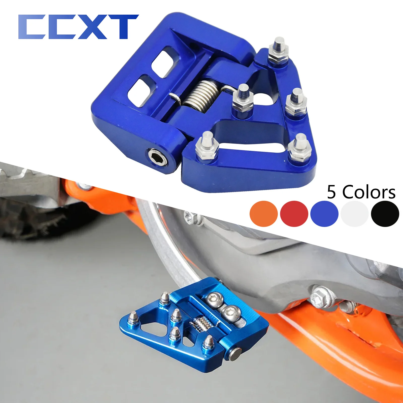 Motorcycle Folding Rear Brake Pedal Tip Plate For SHERCO SER SEFR SE SEF Factory SC SCF For KTM EXC EXCF SX SXF XC XCF XCW TPI