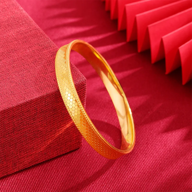 

Luxury 24K 9999 Pure Gold real gold Women's Dragon Scale Bracelet