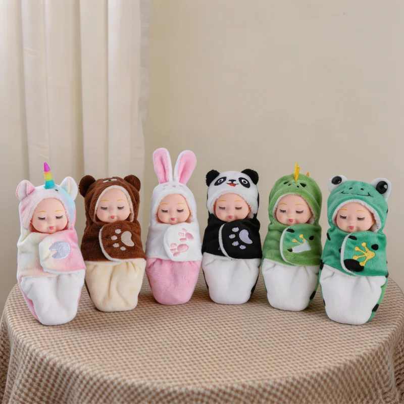 Reborn Sleeping Bag Doll Children's Toy Girl Surprise Birthday Gift Bedside Desktop Ornament Decoration Mini Simulation Model