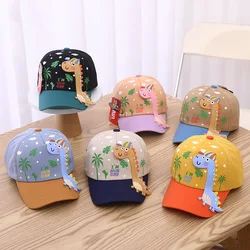 Kids Hat Cartoon Dinosaur Children Hat Boy Cartoon Sun Protection Hat Kinder Baseball Cap Baby Accessories Newborn Accessories