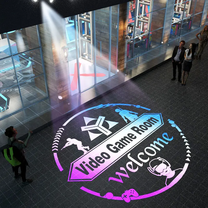 

110W Commercial Advertising Lamp Dynamic Gobo Led Signs Wall Projection Outdoor IP67 Waterproof HD&Bright Factory Direct Selling