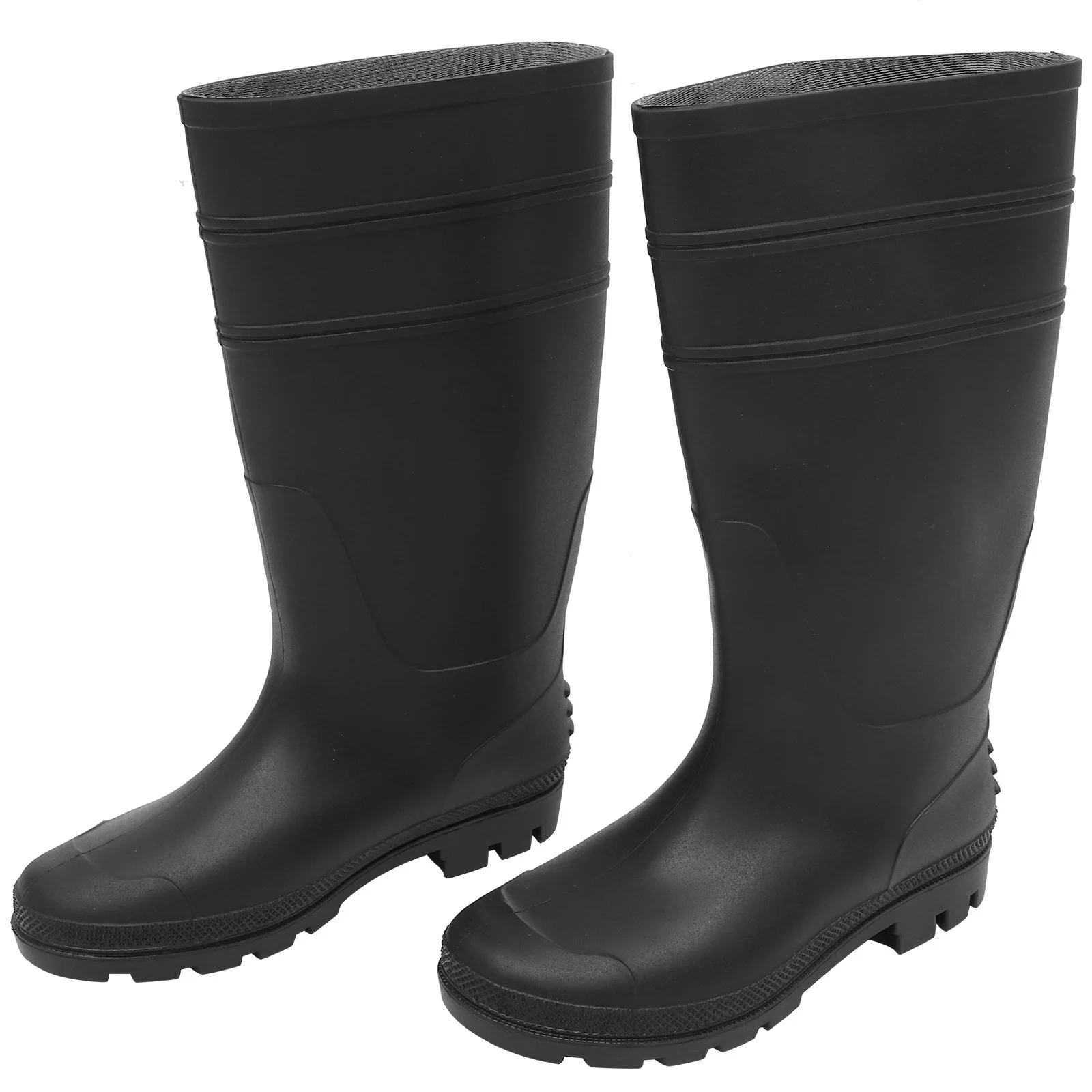 1 زوج أحذية المطر عدم الانزلاق للرجال دائم مقاوم للماء عالية الركبة السلامة عززت البناء مقاومة للتآكل #3