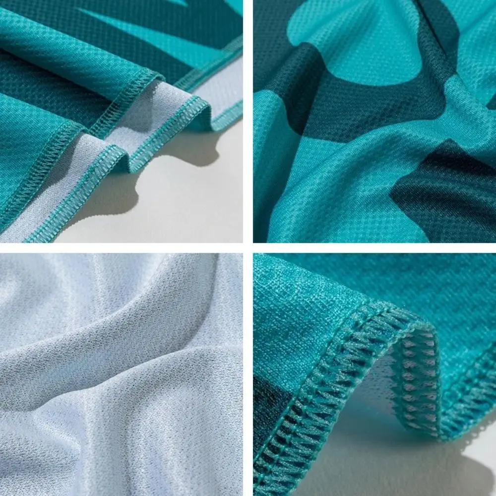 Skin Friendly Ice Silk Fabric Cooling Towel Cool Feeling Super Absorbent Sweat Wipe Fast Drying Quick Dry Cloth Outdoor