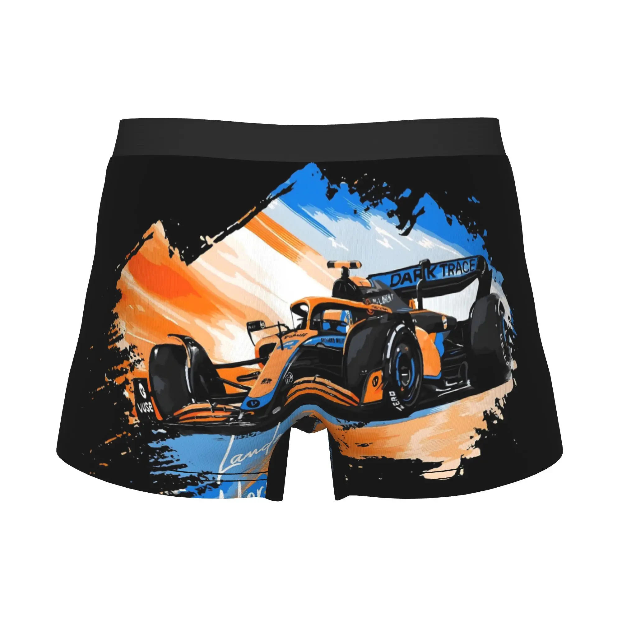 Male Fashion Retro L-Lando N-Norris Motorcycle Underwear Racing Car  Boxer Briefs Stretch Shorts Panties Underpants