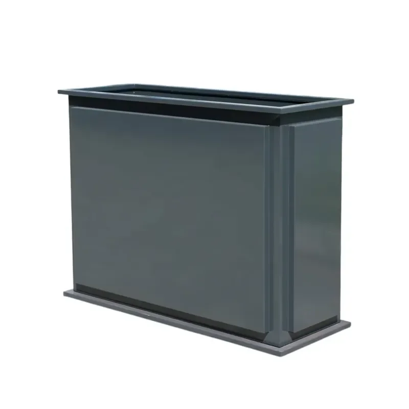 Outdoor City Street Furniture Large Steel Planters Box Outside Garden Park Eco Friendly Flower Pots Out Door Metal Plant Pot