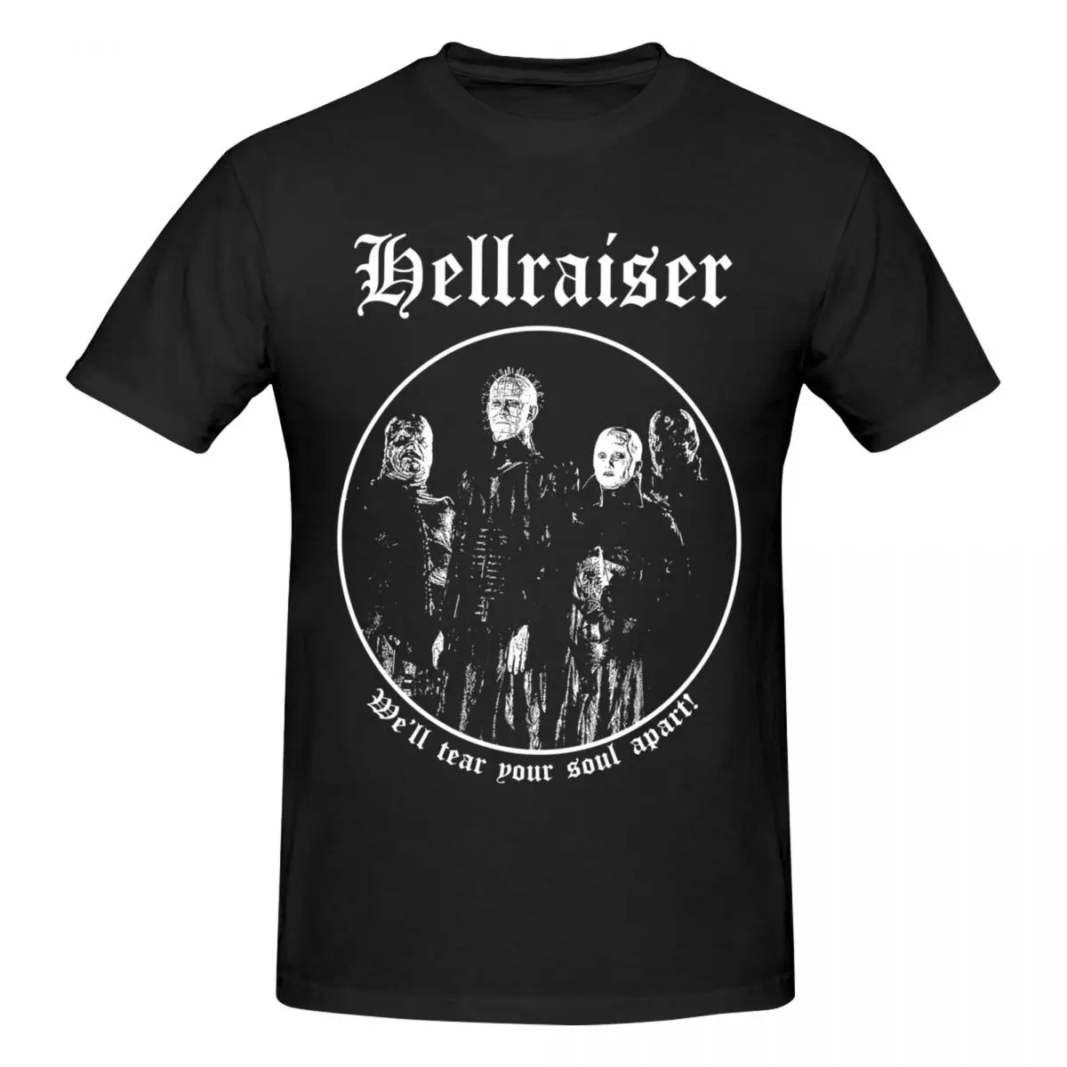 Men Hellraiser Awesome T Shirt Vintage O-neck Cotton T Shirts For Men