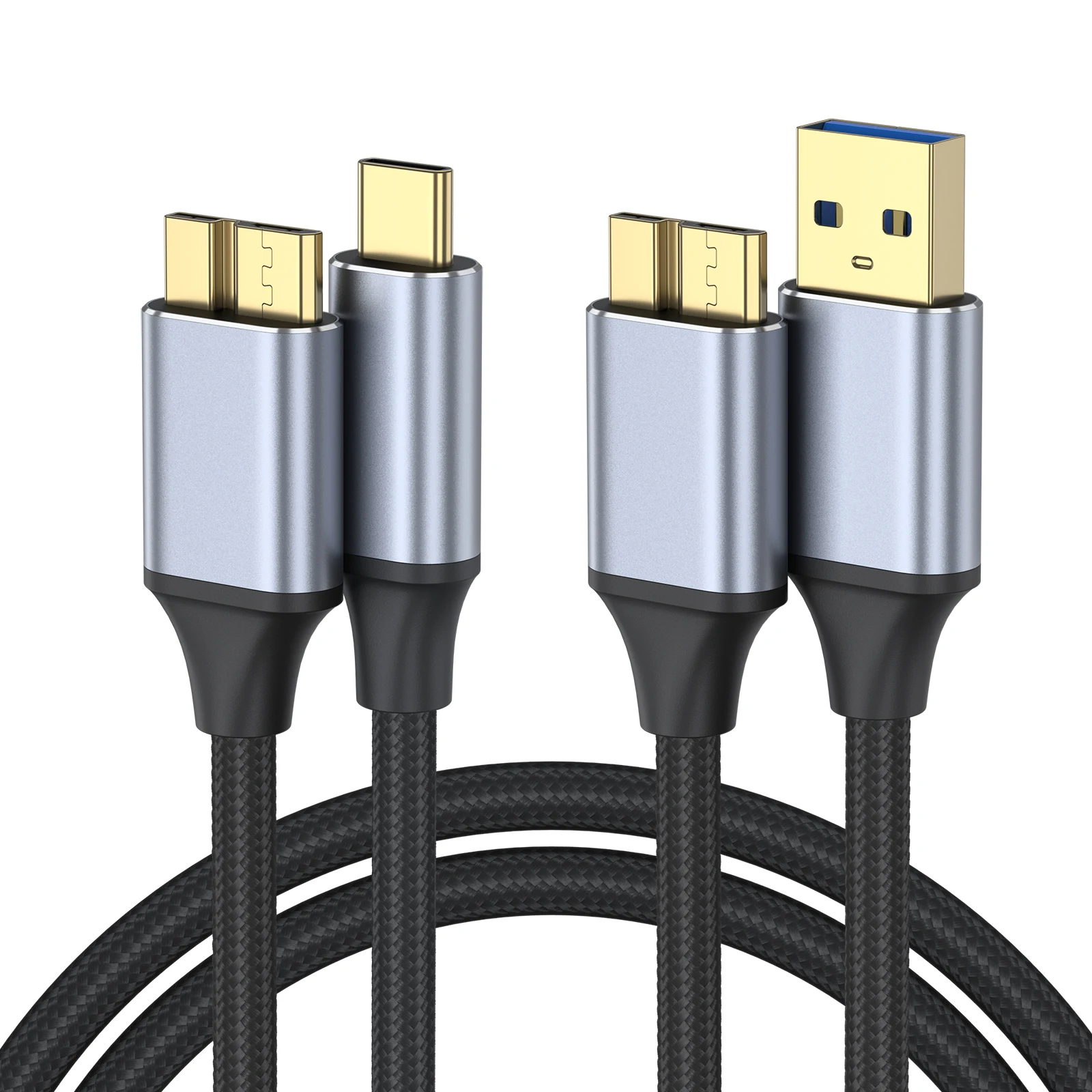 Type C USB 3.0 To Micro B Cable 5Gbps Data Connector Adapter For Phone PC Macbook External Hard Drive Disk Camera HDD SSD Cord