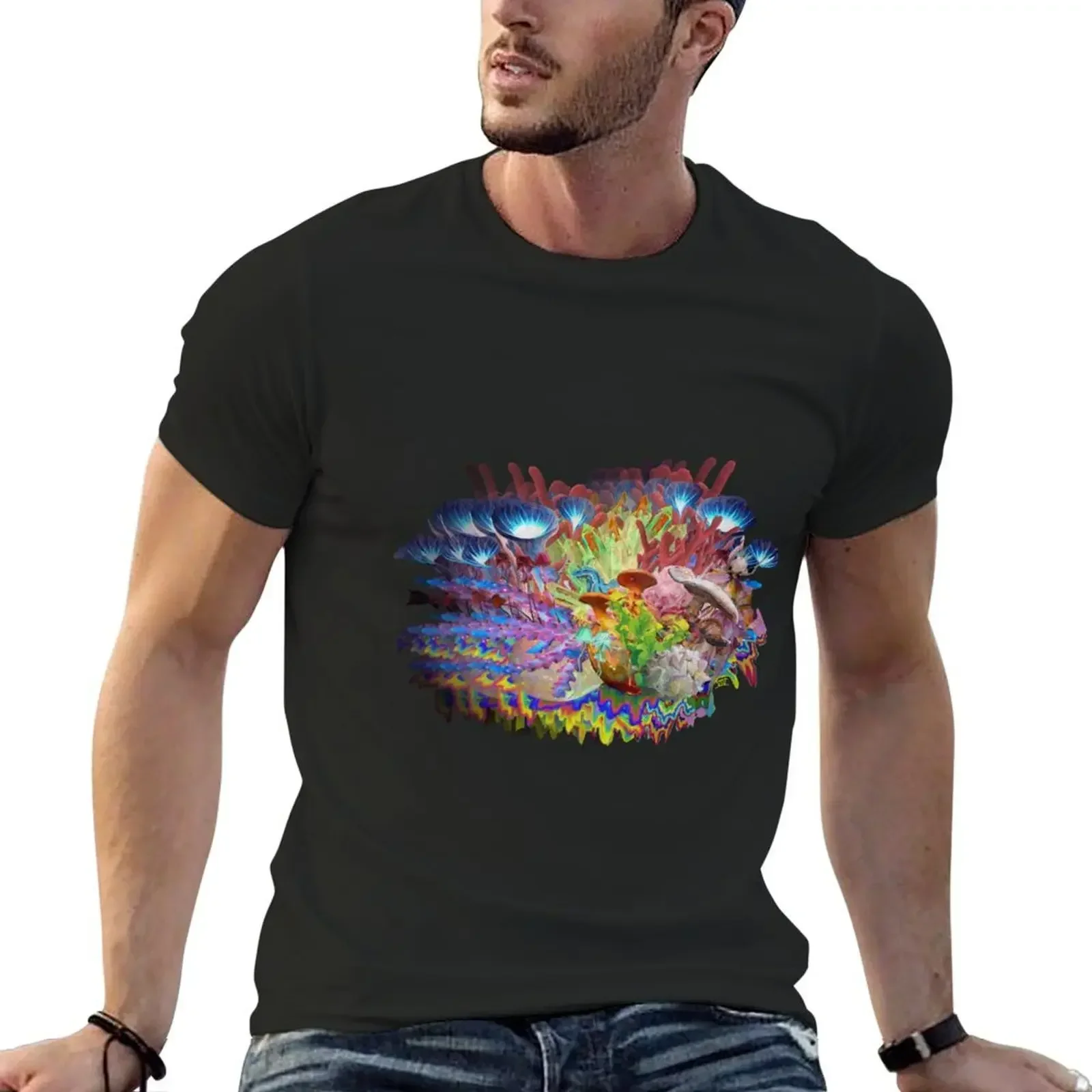 

I Travel the Universe' Intergalactic Psychic Mushroom Collage T-Shirt customs design your own mens champion t shirts