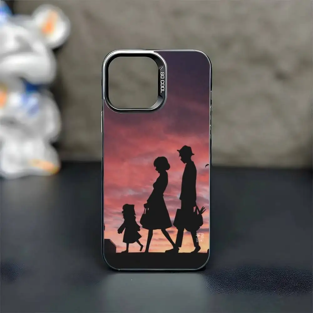 حافظة هاتف Anime Spy x Family Anya لهاتف iPhone 16,15,14,13,12,11,Mini,Pro,MAX غطاء أسود غير لامع مقاوم للصدمات