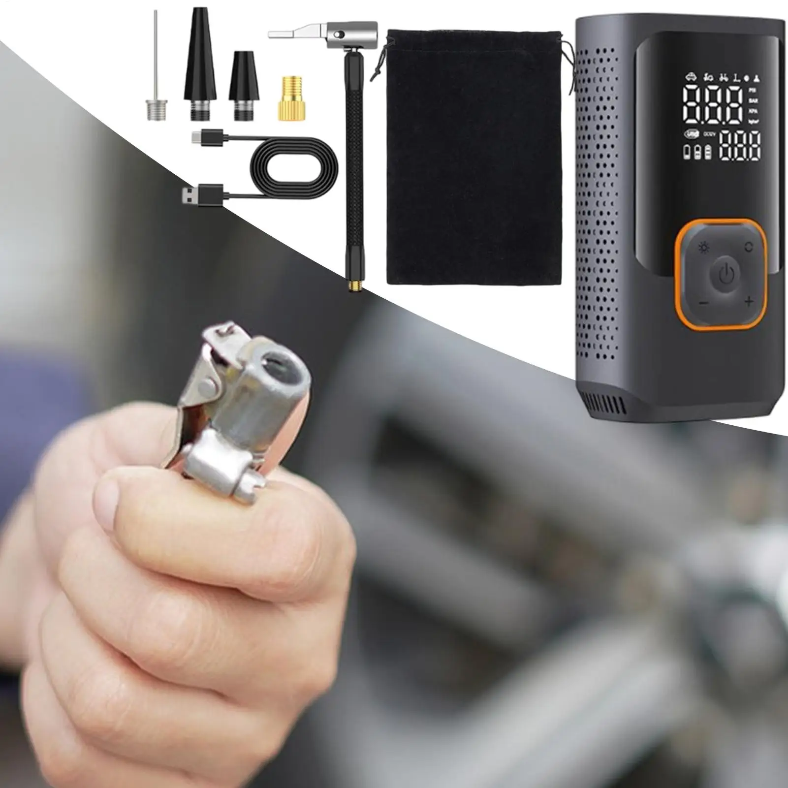 Tire Inflator Portable Electric Vehicle Compressor Car Tire Pump For Tractor Bike Truck Ball Inflatables Motorcycle Bicycle