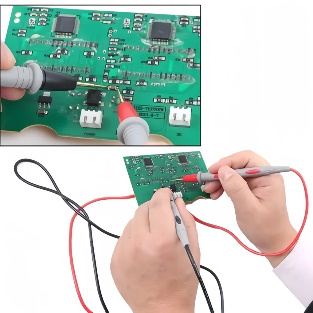 Universal 20A 1000V Metal Multimeter Probe Test Leads Pin for Digital Multimeter Dedicated Fine Needle Tip Lead Probe Wire Cable
