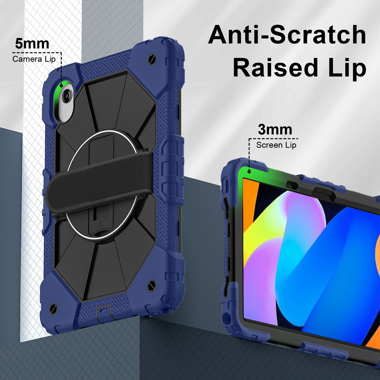 

For Lenovo Tab Idea 11 TB336ZU TB336FU/Xiaoxin Pad 11 2025 M11 2024 Tablet Stand Cover with Foldable Bracket+Shoulder Straps