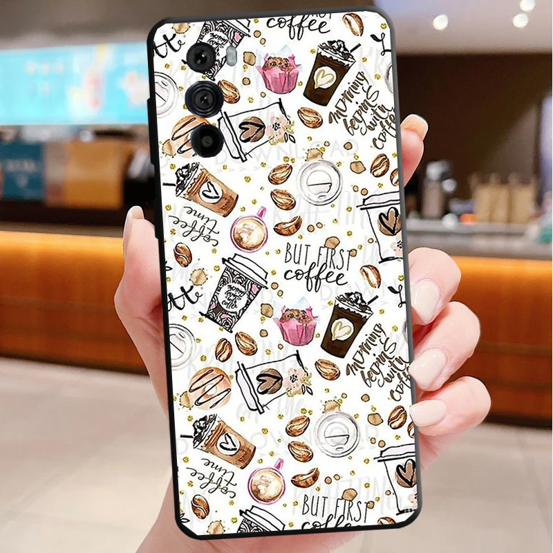 حافظة هاتف لهاتف موتورولا إيدج 50 40 برو 60 50 40 30 Ultra Neo Fusion Moto G85 G72 G53 G54 G84 G13 G32 OK ولكن أول قهوة #1