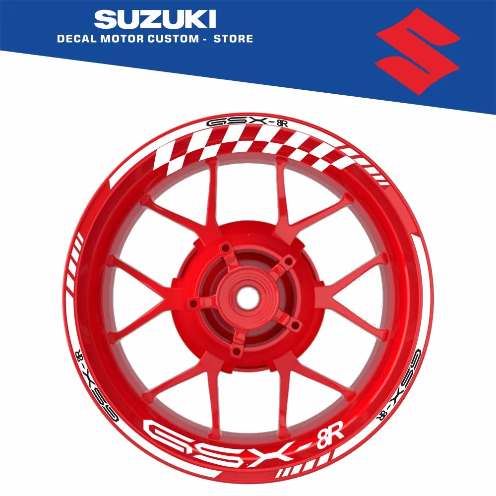 

Multi color selection Wheel Decals Rim Stickers Tape Graphic Set Rims Stripes For Suzuki GSX-8R GSX8R 8R