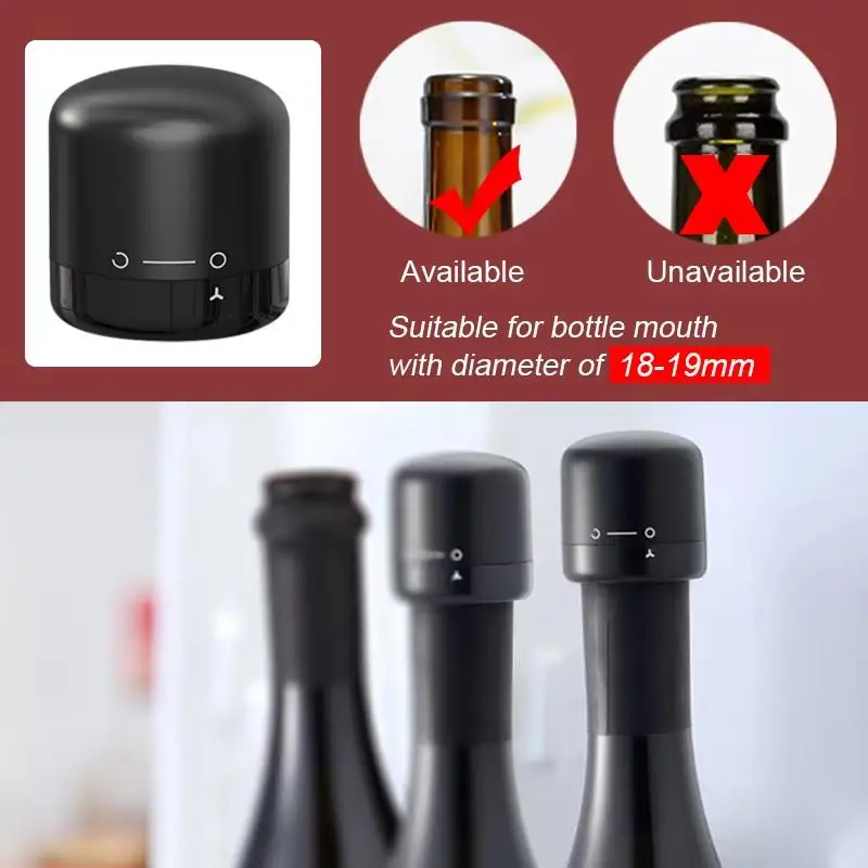 Hot New Vacuum Wine Stopper Leakproof Fresh Preserving Plug For Champagne Bar Storage Reusable Air Tight Wine Saver Accessory