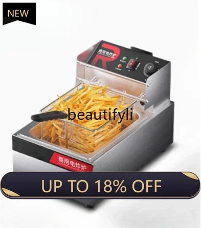 

Z189 Electric Fryer Fryer Single Double Cylinder Fried Chicken and Chip Strings Large Capacity