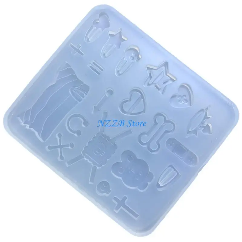 

T21F Crystal Dripping Silicone Mold Handy Accessory Mold Suitable for Craft