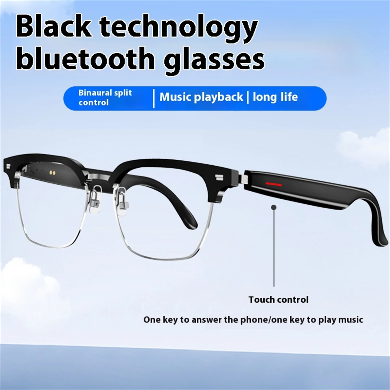 

E13 Anti-Blue Light Bluetooth Sunglasses | Multifunctional Sports Glasses with Music, Call, Nav & Voice Control