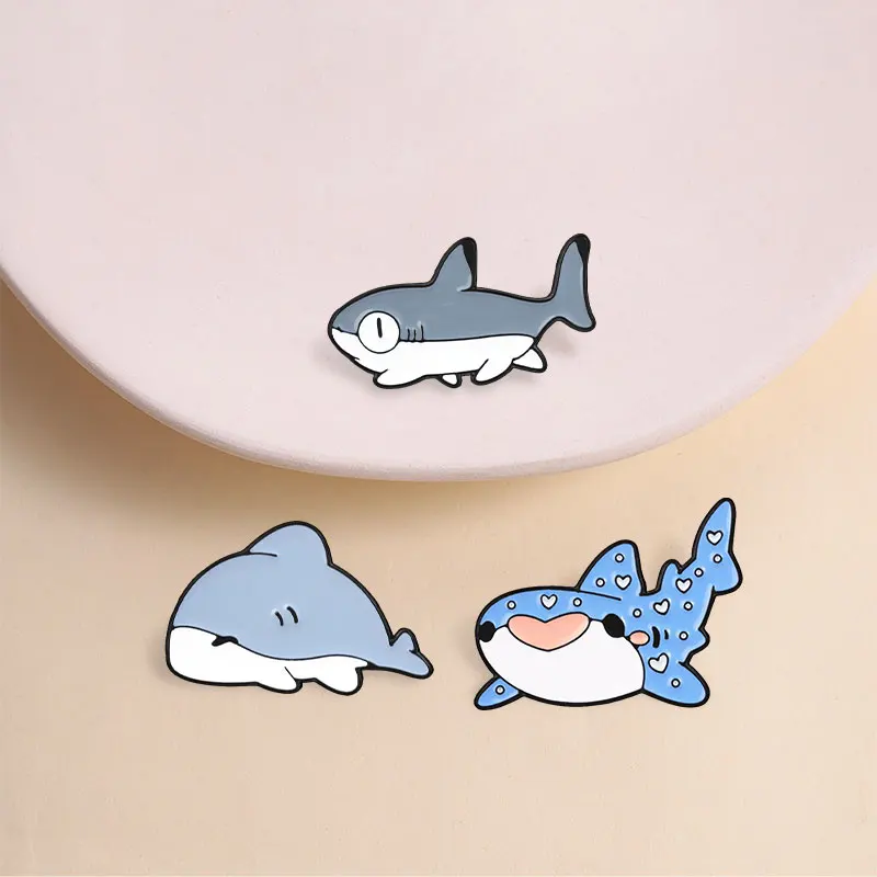 Whale Shark With Heart Spots Enamel Pin, Cute Ocean Brooch For Sea Animal Lovers And Kawaii Style Gift
