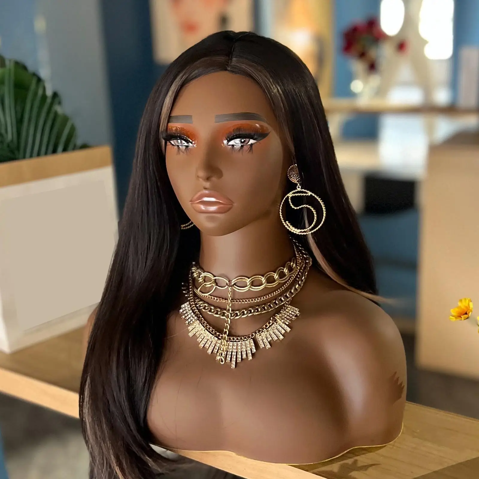 

Mannequin Head Manikin Head Bust Multipurpose Professional Wig Display Stand, Wig Holder for Beauty Accessories Necklace