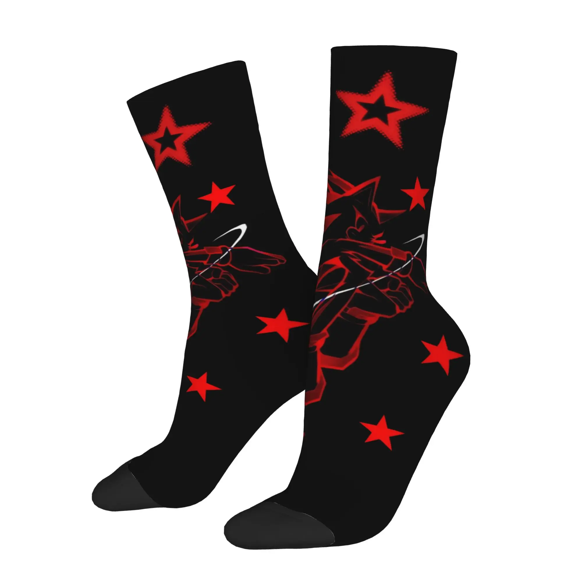 Autumn Winter Funny Men's Women's S-Shadow The Hedgehogs Socks  Breathable Middle Tube Socks