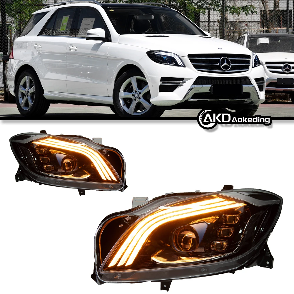 Auto Parts For Benz W164 ML Headlights 2012-2015 ML300 ML350 latest Styling LED Low Beam High Beam Car Accesorios Modified