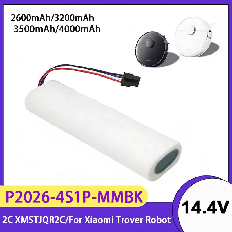

14.4V 3500mAh Lithium Battery For Xiaomi Robotic Vacuum Cleaner Mop 2C Finder Perfect Replacement for P2026-4S1P-MMBK Battery
