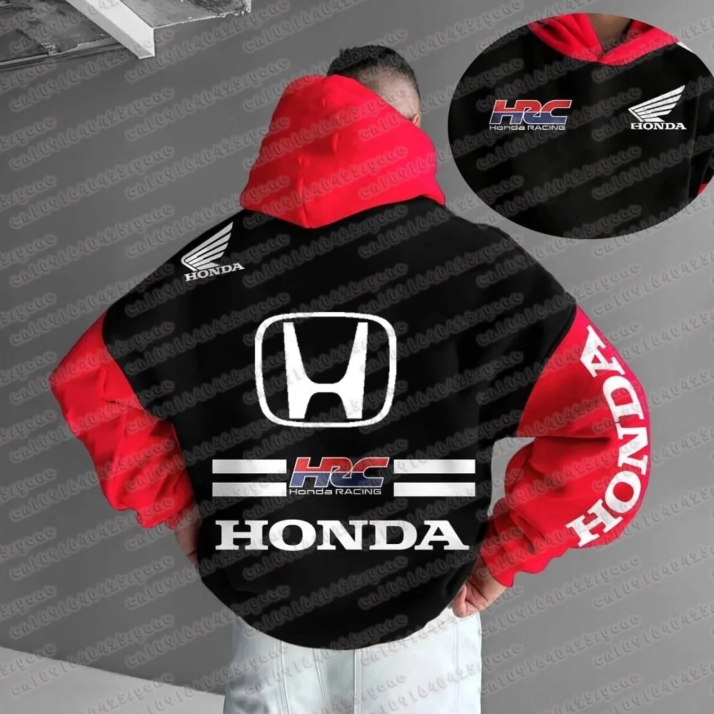 

Honda HRC 2025 Motorcycle Enthusiast Hoodie Men Women Autumn/Winter Long Sleeved Pullover Motorcycle Sports And Leisure Hoodie