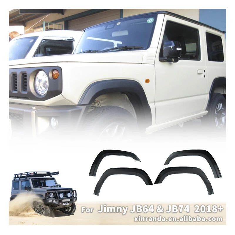 JB64 Wheel Eyebrow Round Arc Fender Mud Flaps Mudguards Splash Guards For Suzuki Jimny 2018-2024 JB64W Only