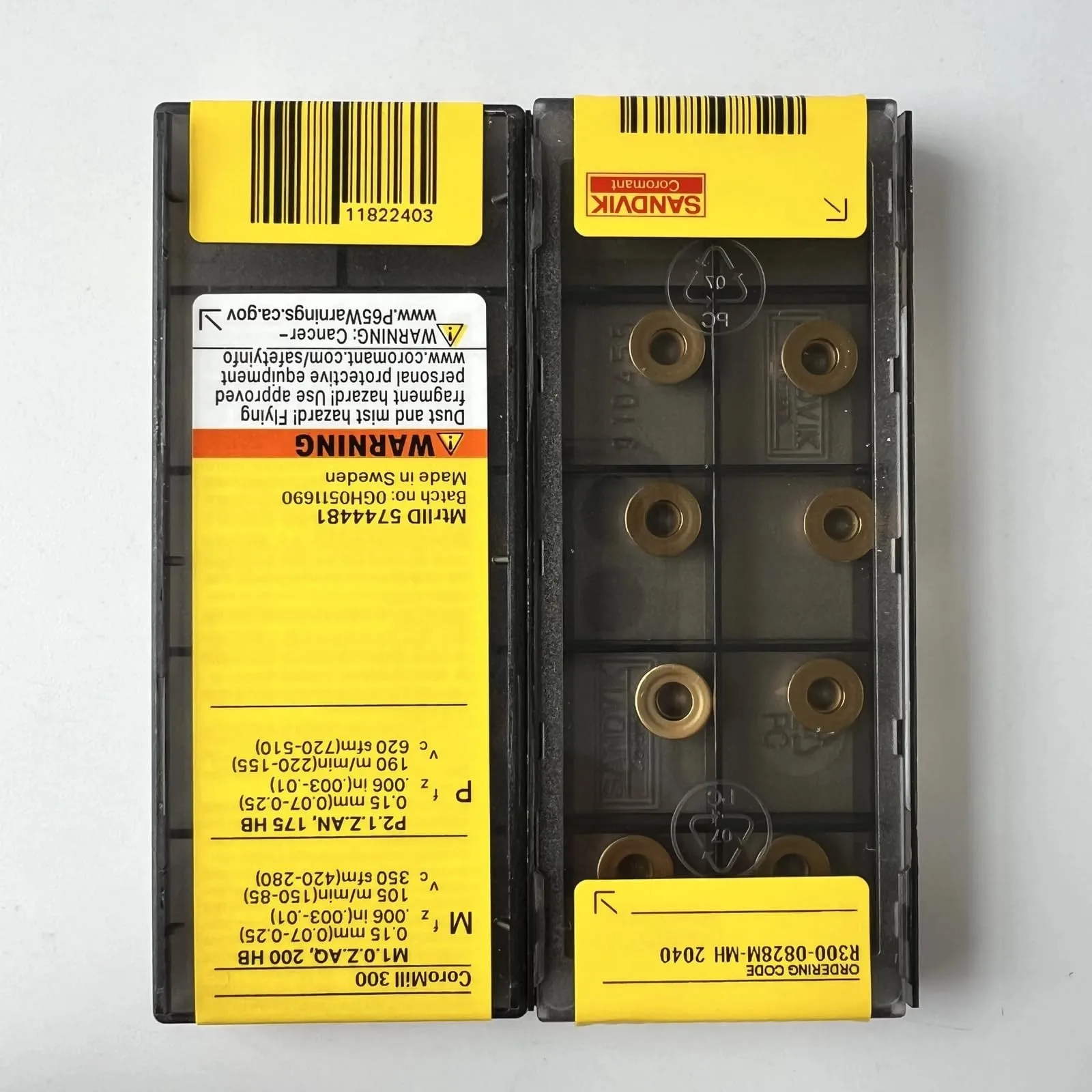 

Original SANDVIK / R300-0828M-MH 2040 / Hard alloy blade tool 10 Pcs