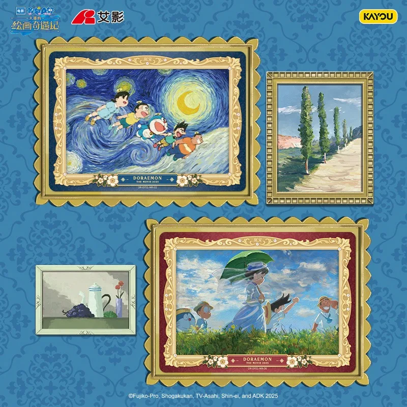 KAYOU Authentic Doraemon Card DaXiong's Painting Adventure and Shadow Bag Kawaii Anime Peripheral Collection Card Gift