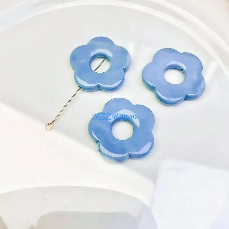 

T21F Acrylic Flower Pendant Charm Necklace Wax Line Clavicle Chain Fashion Chokers