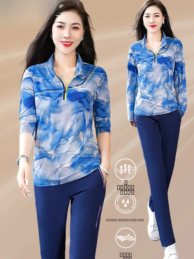 

TUCANO Ladies Casual Sports Wear Set Qui Dry Running Fitn Two Piece Suit Spring 2025 Long Sve Long Pants f Zip