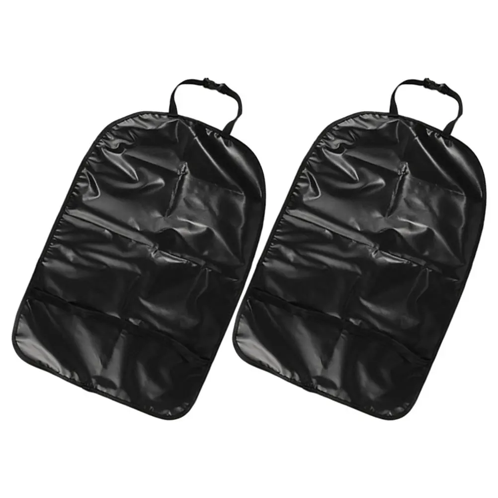 

2Pcs Black Car Backseat Kick Mats Children Seat Back Protectors Waterproof Scratch Resistant Car Seat Protector Pad