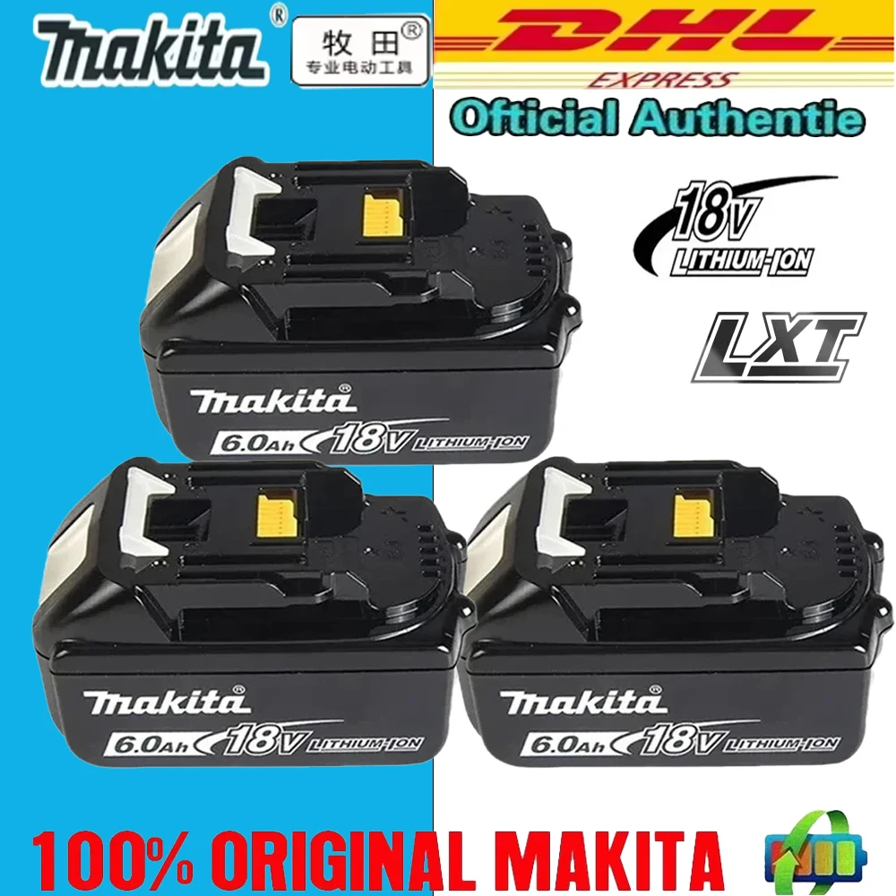 

NEW Genuine 18V Makita 6Ah for Makita Battery BL1840 BL1830B BL1850B BL1850 BL1860 BL1815 Replacement Lithium Battery