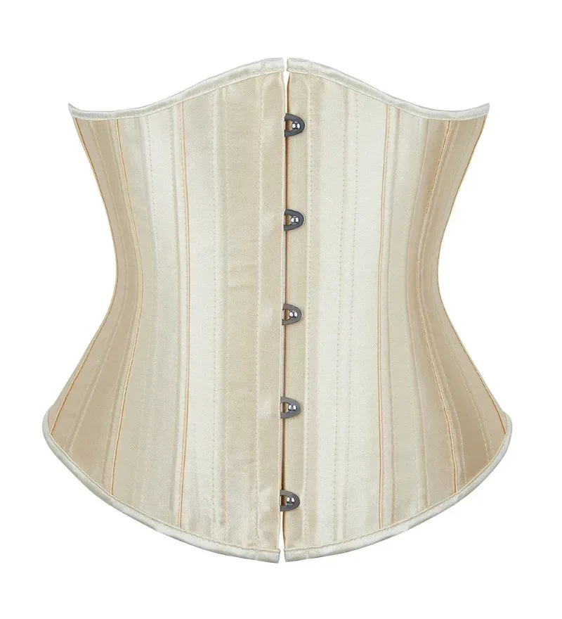 

Women's Satin Underbust Corset Bustier Waist Training Cincher Plus Size Sexy Lace Up Bustiers & Corsets